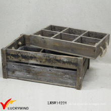 Land gebeizt Trinkflasche Holz Slat Crate